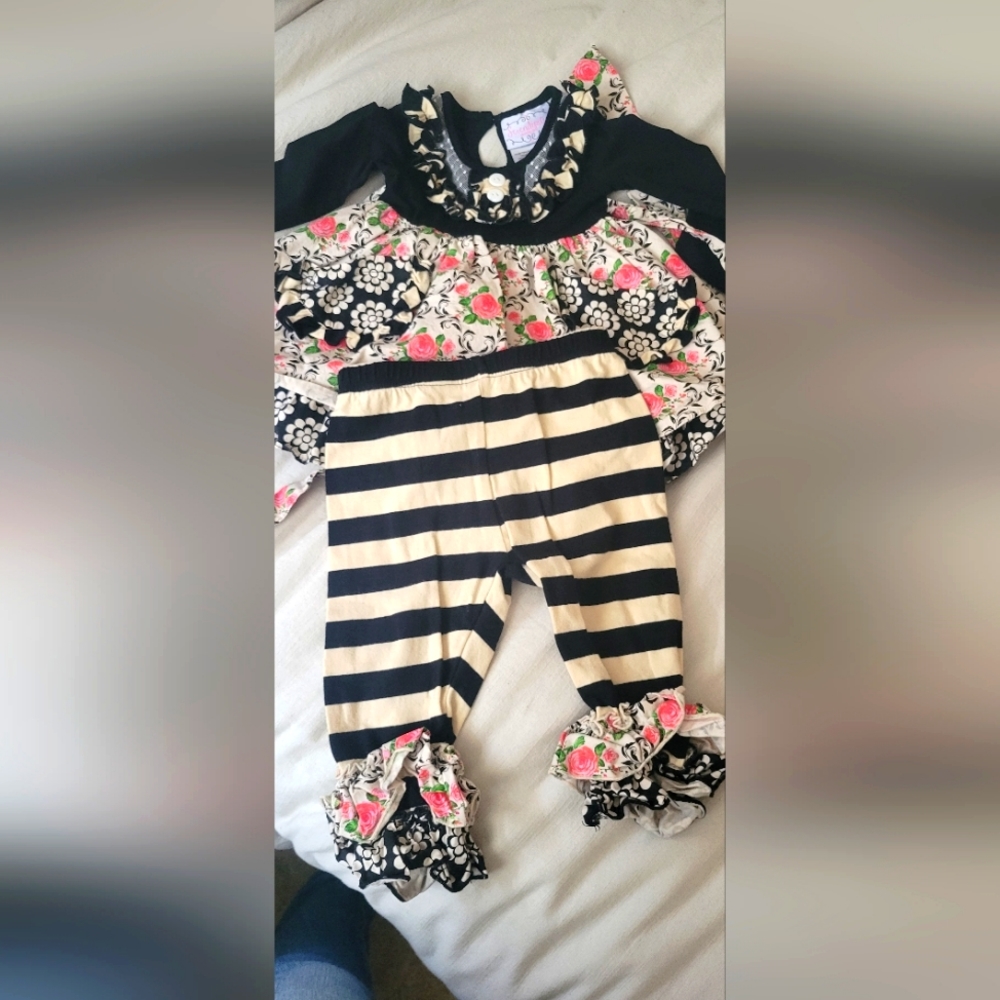 Little girl boutique outfit with headband
